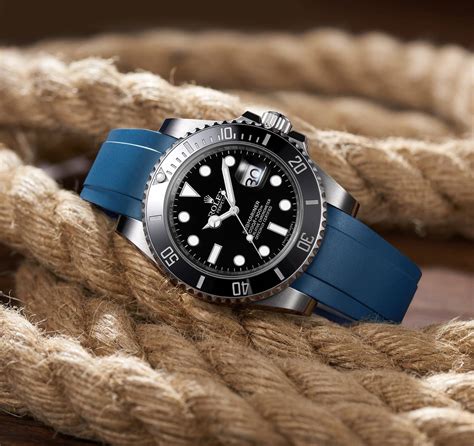 rolex band rubber|rolex watch with rubber band.